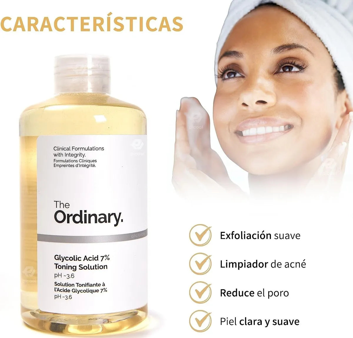 The Ordinary Ácido Glicólico 7% – Exfoliación Profesional contra Arrugas, Acné y Manchas